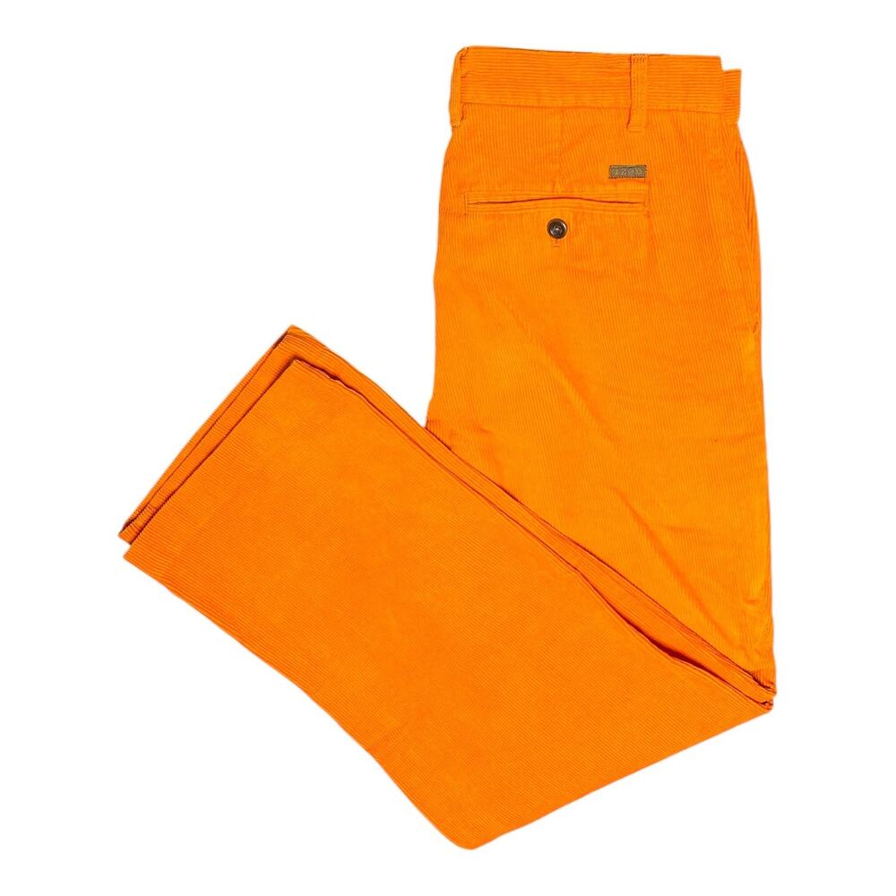 Izod Tailgate Orange Cotton Corduroy Pant Trousers size 32 x32